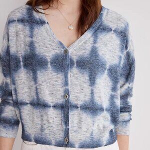 Pilcro from Anthropologie Tie-Dye Cardigan Linen Blend Oversized XS